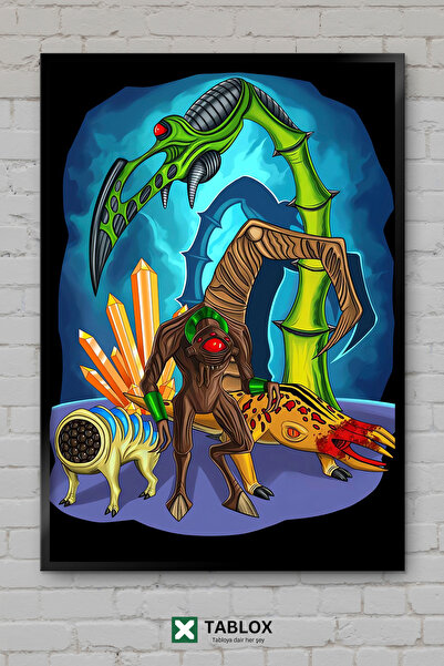 tablomaxtbx Αφίσα παιχνιδιού Half Life Xen Alien Alien Game Art με κορνίζα Δι...