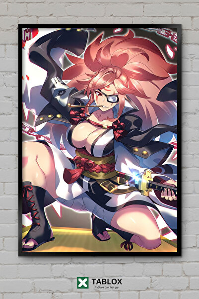 tablomaxtbx Guilty Gear Strive Fighting Game Αφίσα παιχνιδιού μάχης με κορνίζ...