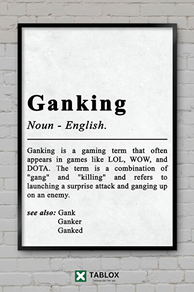 tablomaxtbx Ganking Boys Men Igraonica Poster Okvir Izgled Dekorativna MDF Slika