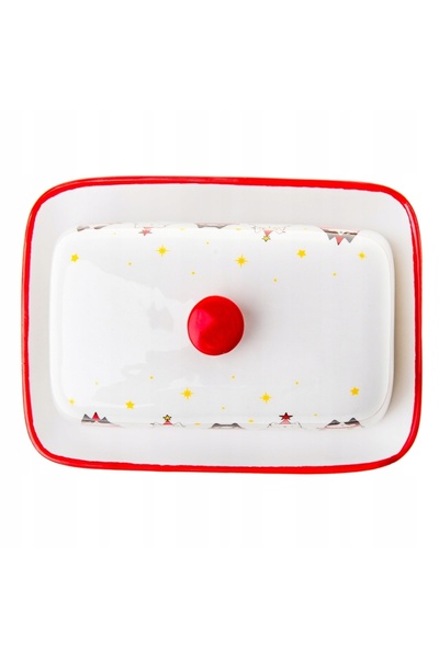 Odelo Cutie de unt din ceramică cu tematică de sărbători – cu motive cu pisici