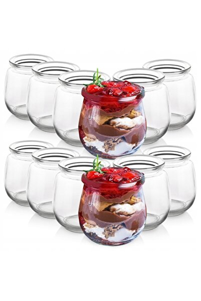 Vilde Borcane de sticlă pentru iaurt, deserturi, sosuri, 130ml, set 12 bucăți.