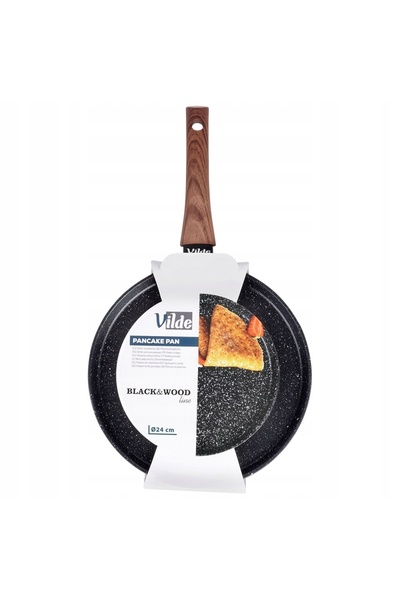 Vilde Tigaie din granit 24 CM, plată, antiaderentă, pentru inducție și gaz
