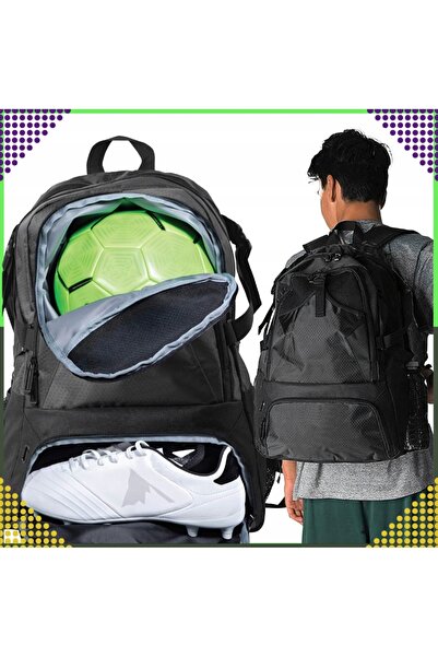 NO BRAND Rucsac de antrenament cu spațiu pentru mingi și ghete de fotbal 1547