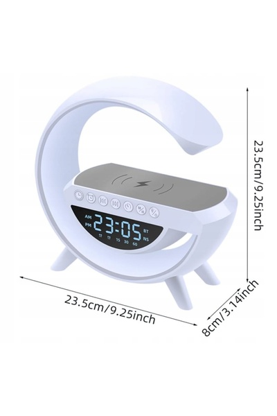 NO BRAND Lumină LED RGB, Boxă Bluetooth, Radio FM, Încărcător inductiv de birou