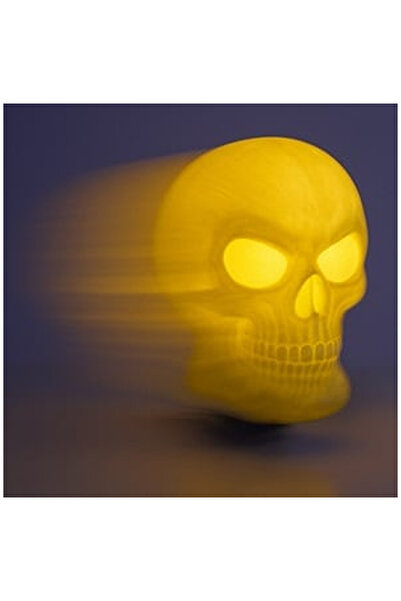 OEM Διακοσμητικό νεκροκεφαλή για το Halloween με ήχο, φως και κίνηση 11x11x19εκ.