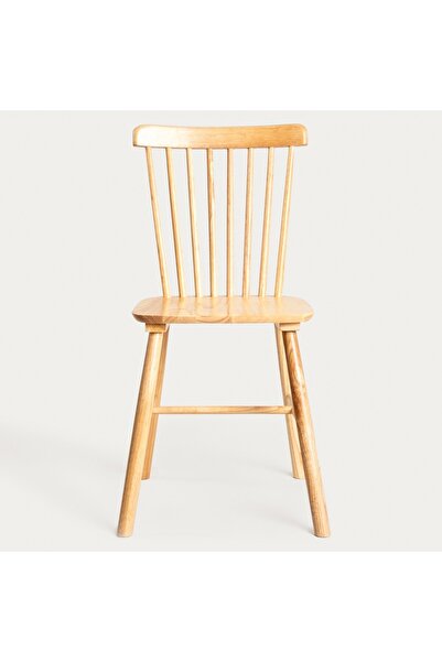 Homla VICI scaun de dining din lemn natural tradițional 46x52x92