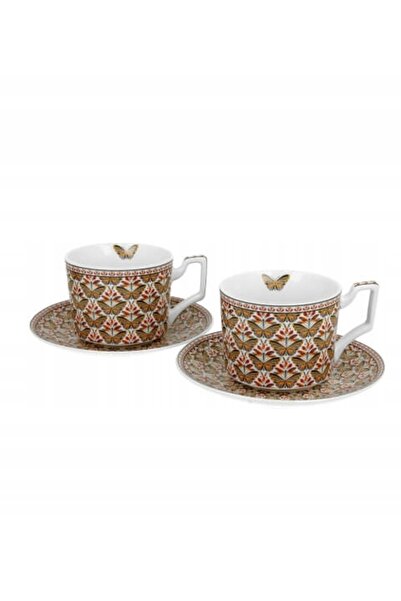 Duo SET DE CĂNI DE PORȚELAN 2+2 CU FARFURIOARE *PAPILIO*
