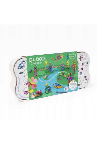 Clixo BLOCURI MAGNETICE PENTRU PREȘCOLARI, PUZZLE COLORAT PENTRU COPII 4+
