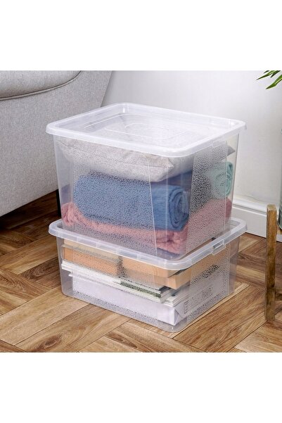 NO BRAND 2x Cutie de depozitare din plastic, mare, pentru jucării, 20+30L