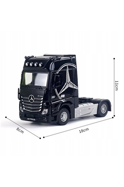 Pan i Pani Gadżet MODEL DE MAȘINĂ 1:24 MERCEDES-BENZ CAMION ACTROS NEGRU CU S...