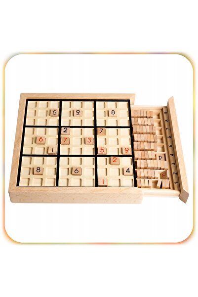 NO BRAND Joc puzzle Sudoku din lemn, joc de societate educativ din lemn pentr...