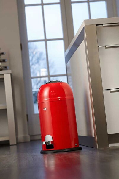 Wesco Coș de gunoi roșu 12 kickmaster junior Oțel German
