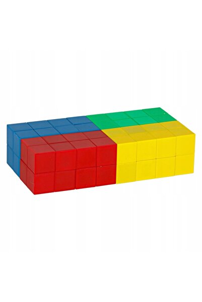 Ikonka CUBURI MAGNETICE Blocuri de construcție educative cu magneți 64 piese