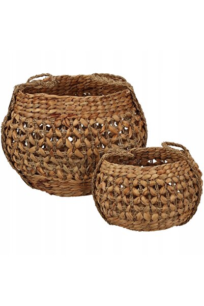 Home Styling Collection COȘ DE DEPOZITARE DIN IARBĂ DE MARE NATURALĂ, COȘ ÎMP...