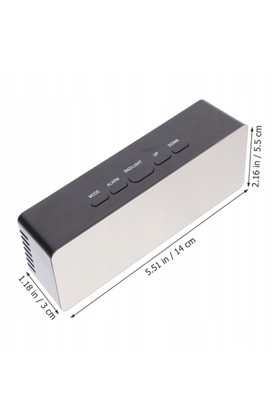 NO BRAND Ceas electronic LED, Ceas digital, Ceas cu alarmă tip oglindă, Termo...