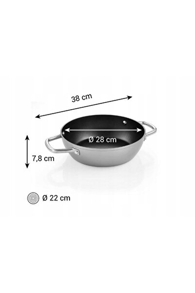 TESCOMA Tigaie adâncă GrandCHEF+ ø 28 cm, cu 2 mânere