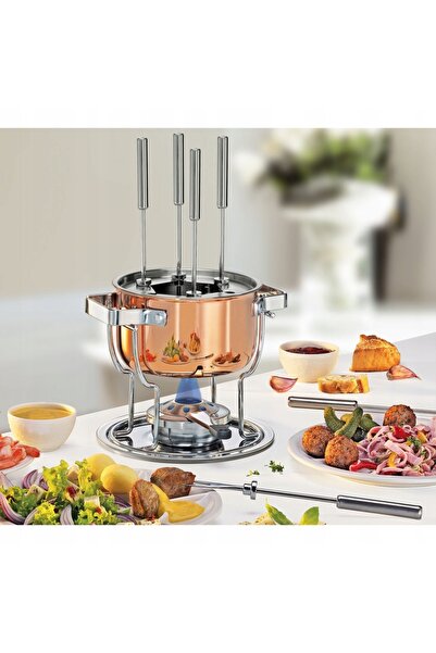 NO BRAND Set fondue pentru 6 persoane SPRING 1,5 L strat de cupru