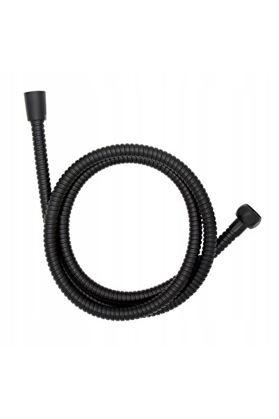 Wenko Furtun de duș din oțel inoxidabil, negru, lung, stil loft, 150 cm