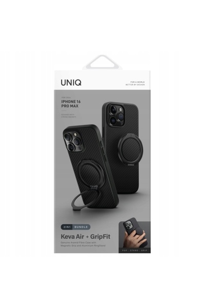 uniq Husă pentru iPhone 16 Pro Max KEVAMAGCLICK Negru