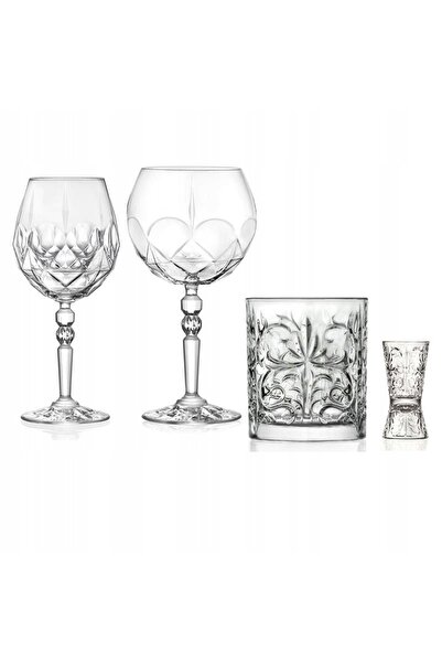 RCR Set de cocktailuri TATTOO, 4 pahare de cristal