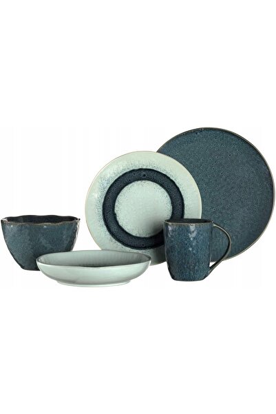 NO BRAND Farfurie plată Leonardo Matera 27cm albastru 6 bucăți