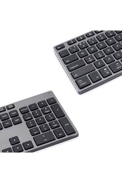 Pan i Pani Gadżet Tastatură Bluetooth fără fir din aluminiu, tip membrană, el...