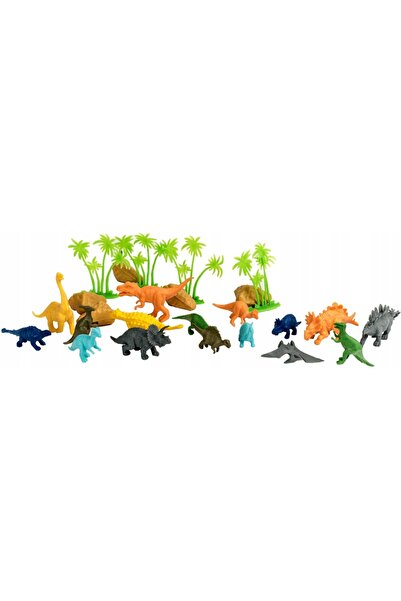 Norimpex Set mare de figurine de dinozauri din cauciuc în tub