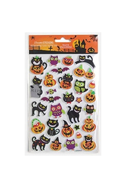 OEM Autocolante 3D Halloween Pisici Negre si Dovleci