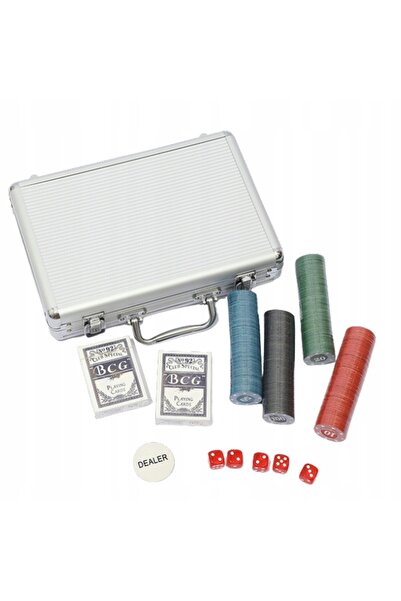 NO BRAND Set profesional de poker în cutie de aluminiu 500 de jetoane.