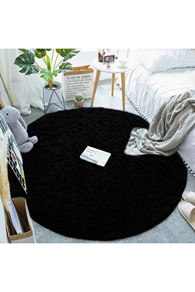 Strado Covor Rotund Shaggy Antiderapant Modern pentru Living Moale Plușat 90x90