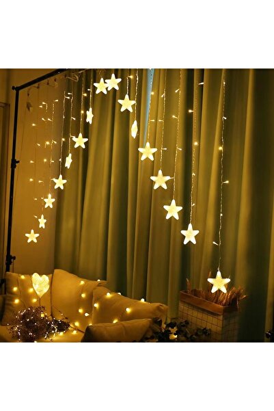 Sternhoff Lumini LED tip perdea cu stele, Lumini de Crăciun, Lumini pentru br...