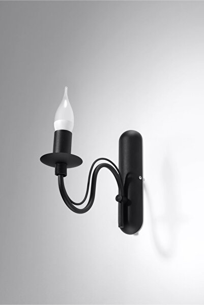 Sollux Lighting Aplică de perete pentru living, aplică de perete neagră pentr...