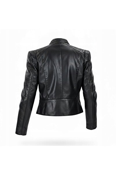 NO BRAND Jachetă de primăvară din piele pentru femei, stil „ramones”, de tran...