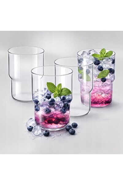 Simax Pahare de sticlă Bistro 0,4l set 4 bucăți stivuibile