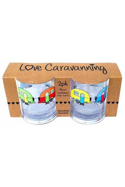 NO BRAND Love Caravaning Flamefield FLC693 Set de sticlă joasă