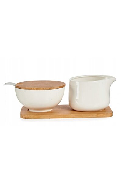 Tadar Set ceramic de zaharniță și carafă de lapte cu suport cadou