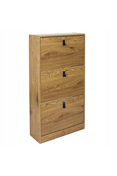 HowHomely Dulap minimalist pentru pantofi FORNO 63x24x117 cm, cu 3 uși rabata...