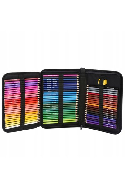 LEAN Set de 72 creioane colorate din lemn - Etui + Ascuțitoare