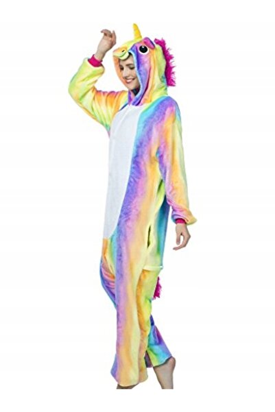 NO BRAND Salopetă unicorn, Pijamale unicorn curcubeu, Crăciun M