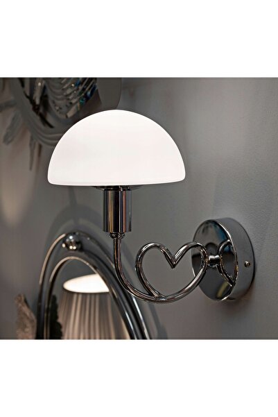 NO BRAND LAMPĂ DE PERETE METALICĂ CU STICLĂ MATĂ 15X23X22 CM ARGINTIE