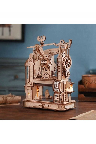 ROKR Puzzle-uri 3D din lemn Robotime - Presă clasică de imprimare 3D