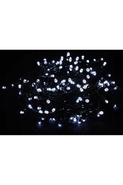 Ikonka Ghirlandă luminoasă LED 10m 100 LED-uri alb rece 8 moduri de iluminare