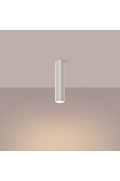 Sollux Lighting Spot încastrat de tavan bej, tub ondulat rotund, 30 cm, Sollux