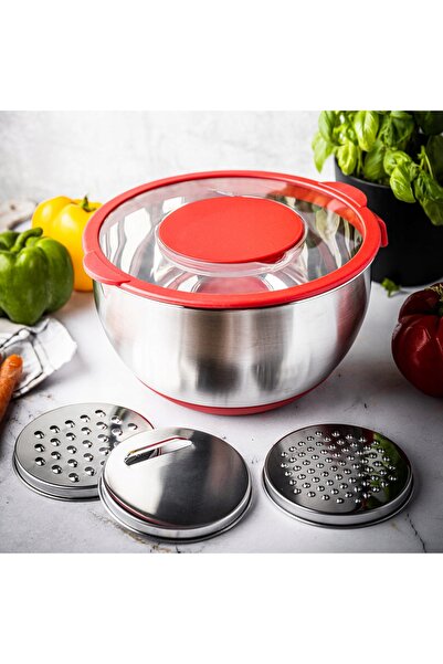 Kinghoff Bol de bucătărie multifuncțional cu răzătoare pentru legume 24cm 5L ...