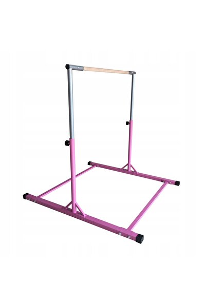 Master Bară de gimnastică pentru exerciții, autoportantă, roz, robustă, 150 cm