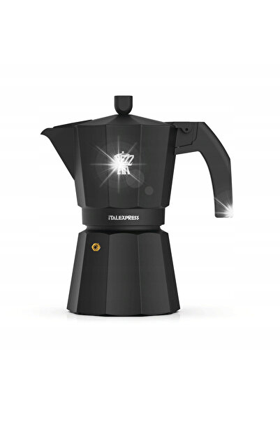 pezzetti ITALEXPRESS Cafetieră emailată (3 căni) - Negru