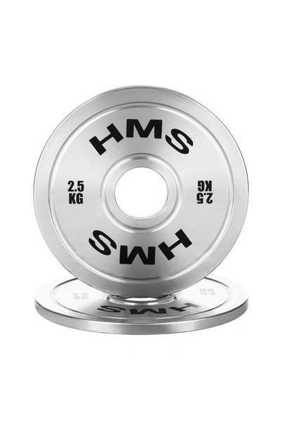 HMS Disc olimpic din oțel pentru bară, pentru antrenament, 2.5 kg
