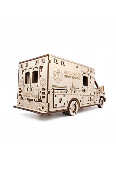 NO BRAND Puzzle 3D din lemn Mașină Ambulanță 386 piese Kit de asamblare DIY