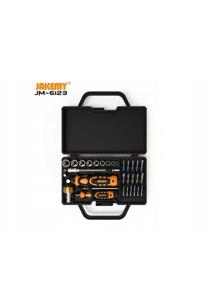 Jakemy Set profesional de scule 31 piese, biți de șurubelniță cu prelungitor ...