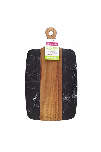 Kamille Tocător și placă de servire din bambus cu mâner 40x22cm